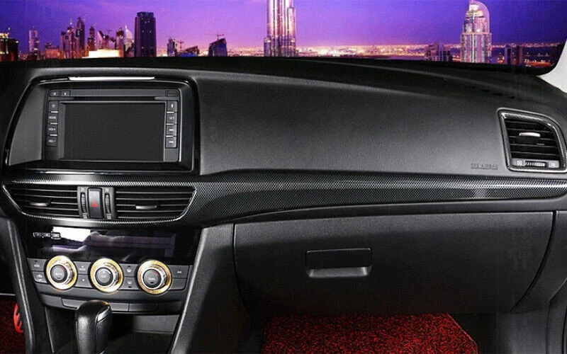 Salpicadero de fibra de carbono ABS para Mazda 6 2014-2015 L&R salida de aire ventilación moldura 2 piezas Foto 3 de 4