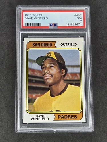 1974 Topps Baseball #456 DAVE WINFIELD RC San Diego Padres Rookie PSA 7 NM