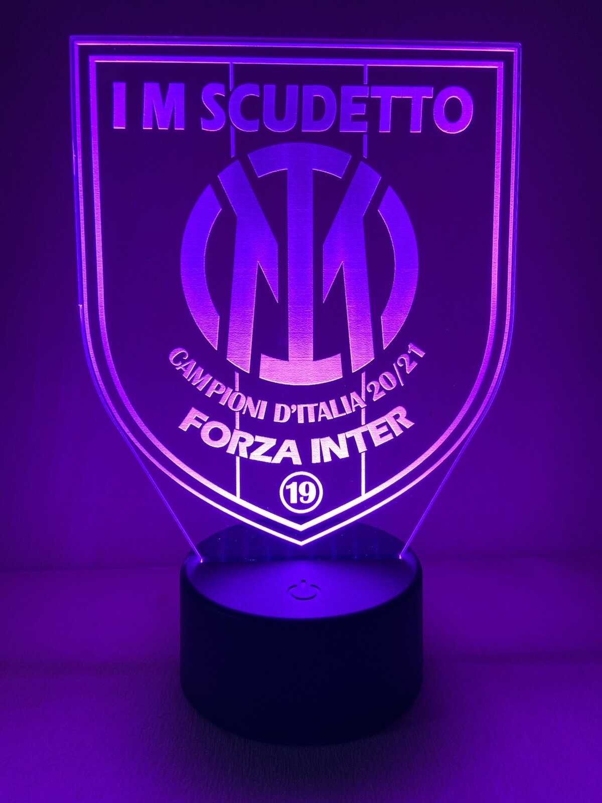 Gadget Inter Lampada 3D Personalizzabile - Idea Regalo Uomo Originale