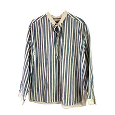 Vintage Wah Maker Uma Arizona Striped Mandarin Cowboy Button Down Shirt XL