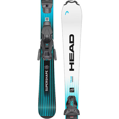 HEAD Junior Supershape Team Easy JRS White/Blue Skis, JRS 7.5 GW