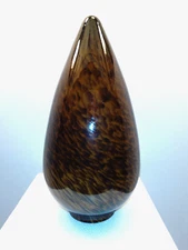 Mid Century AMBER GLASS SWAG LAMP "Shade" Hanging PENDANT LIGHT 11 3/4" Tall