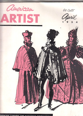 American Artist Magazine 1954 April Lewitt-Him Design Team, Earl Thollander