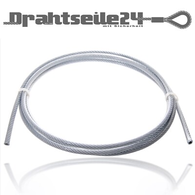 Drahtseil Ummantelt Stahlseil Ummantelt Meterware 3mm 4mm 6mm 8mm 10mm 12mm DIN