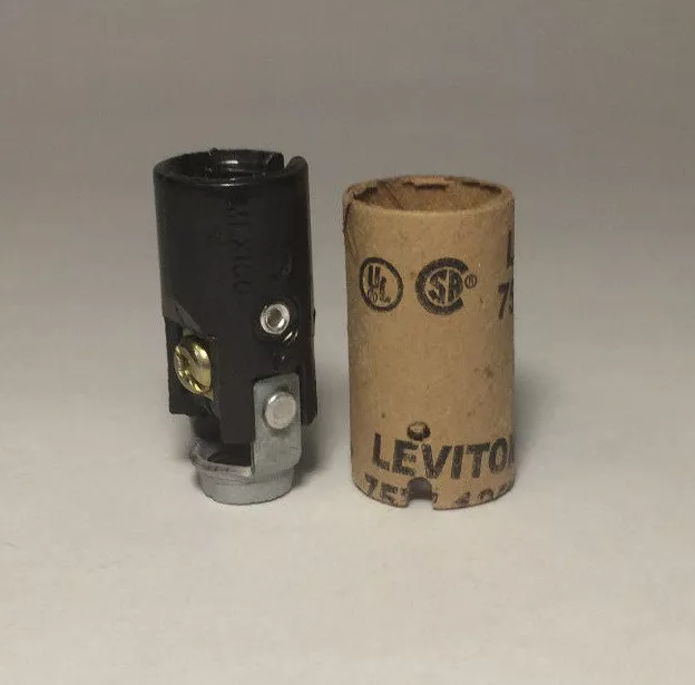 Leviton KEYLESS CANDLE CANDELABRA BASE SOCKET w 1 8