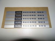 Typenschild für Noris Record SM3 Projektor 5 Stück Vintage NOS W225