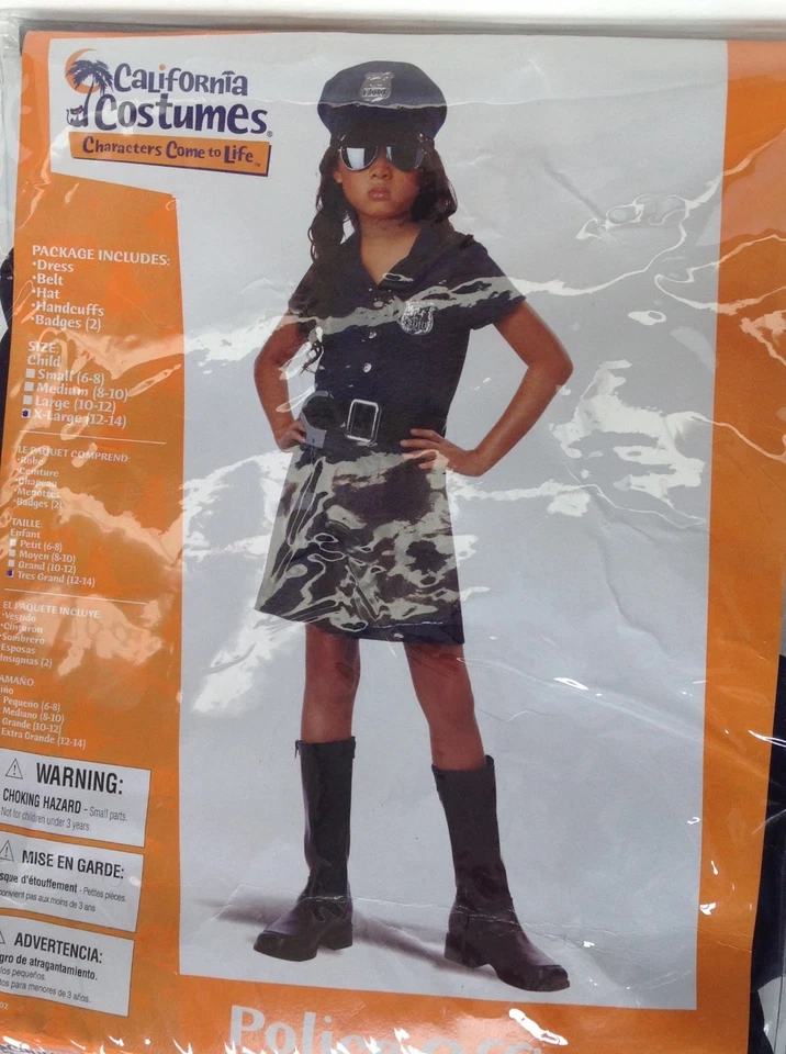 Disfraces de California Mujer de Policía Vestido de Oficial Conjunto Vintage Halloween Talla XL Foto 2 de 3