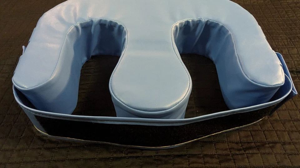 Separador de Rodillas o Separador de Piernas Cojín Azul Posicionamiento Soporte Gancho y Lazo Foto 2 de 4