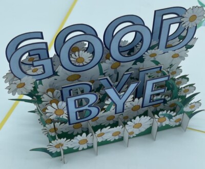 Good Bye 3D Pop Up Card Nice to Know You So Long Happy Trails Going Away