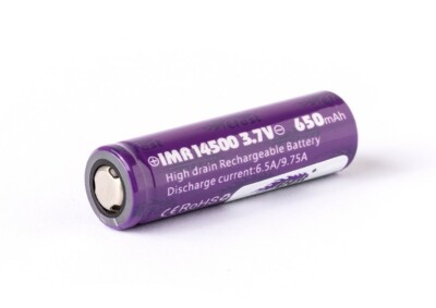 Efest IMR 14500 - 650mAh 3,6V - 3,7V (Pluspol flach) Li-Ionen Akku