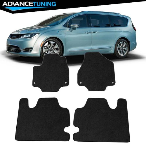 Fits 1721 Chrysler Pacifica 4Dr Black Carpet Front Rear Floor Mats
