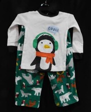 NWT - Infant Boy's Penguin 2pc Pajama Set from Carter's- Green -Sz 18 mos
