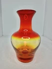 Vintage MCM Blenko Glass 6914 7.75” Tangerine Vase Absolutely Stunning