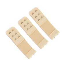 More of Me to Love Stretch Bra Extender 3-Pack, Beige, 2/3/4-Hook Style, Elastic