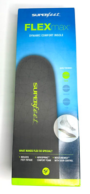 Superfeet FLEX max Dynamic Comfort Insoles Size D Men's 7.5-9 Women's 8.5-10 US