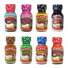 ASS KICKIN' Premium Hot Sauce Mini Bottles  | Gift Set | Travel Size | 8 Pack