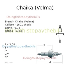 Chaika 1601 shock - Balance Staff - Ronda 5353 - 6.75''' (JC162)