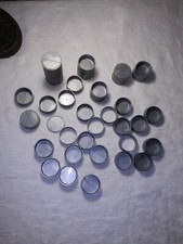 Lot of Slot Car Silver Stackable Track Support Risers 5/8" Pieces 1.5" Diameter