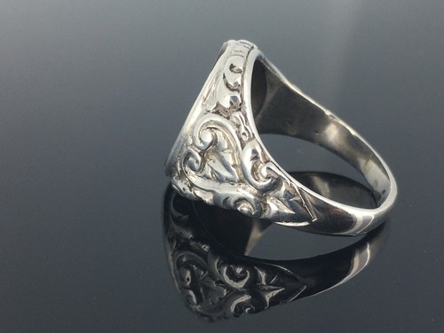 antico anello uomo albero marrone agata - argento massiccio 835 - del 1940 RG60 - Foto 12 di 12