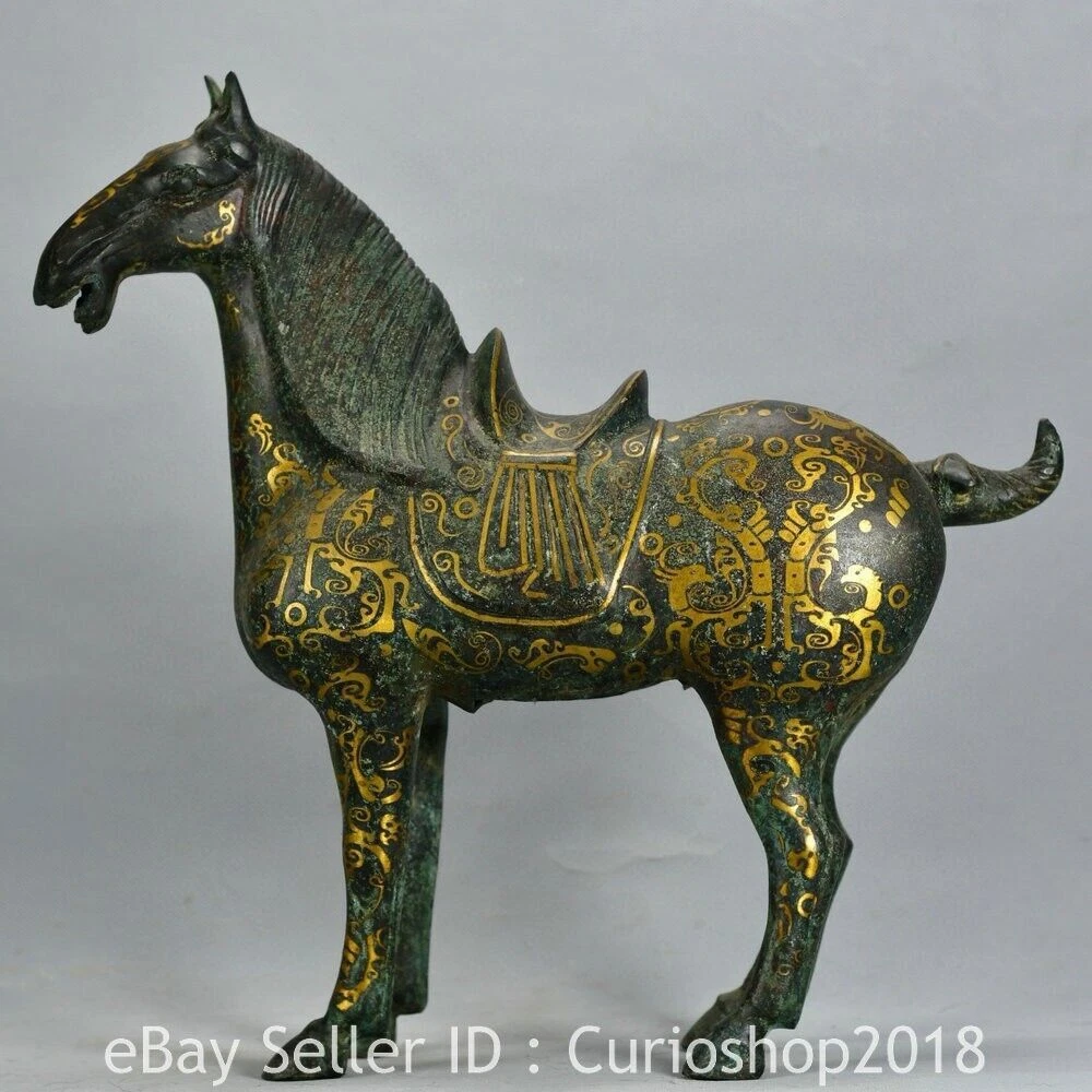 马古董原始中国风青铜雕像、雕像| eBay