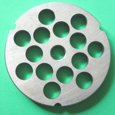 #32 x 5/8'' (16mm) LARGE holes Stainless Steel Meat Grinder Biro Hobart Plate