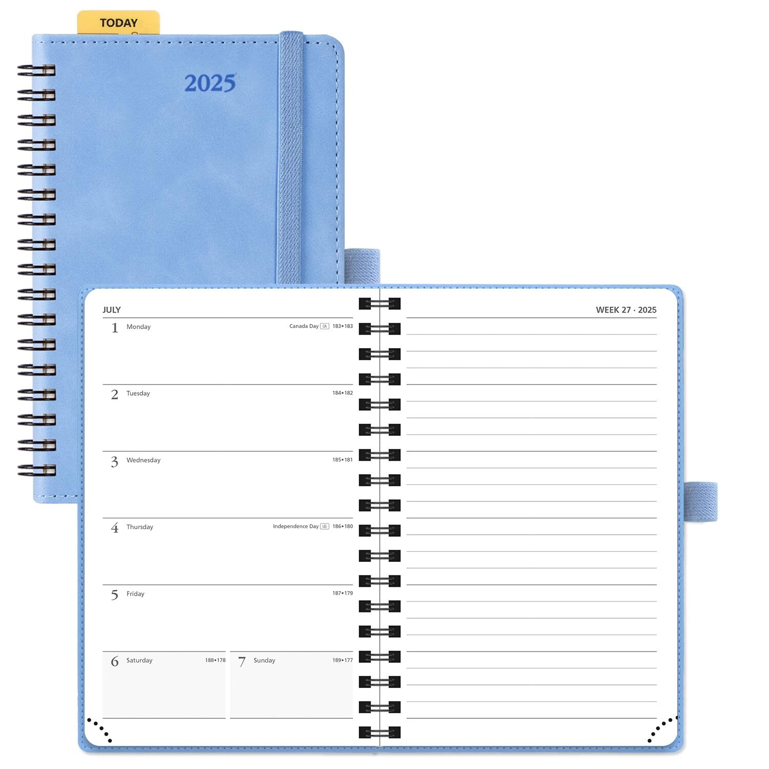 POPRUN 2025 Planner Weekly Notebook Pocket Size 4''x 6.25'' - Small Calendar ...