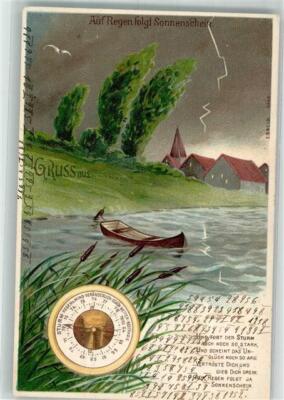 39828845 - Hydrometer Spruch Gruss aus E.B.C.i.B. Nr.3243 Ruderboot 1902