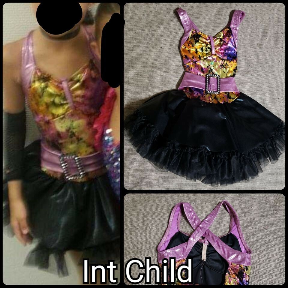 Small/Medium Child Purple/Yellow Weissman Dance C… - image 1