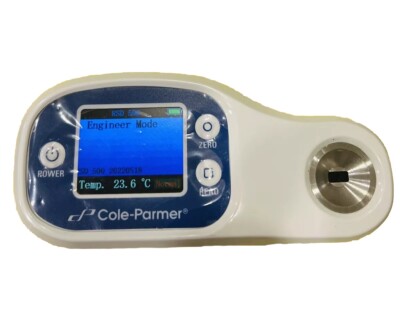 Cole-Parmer Digital Refractometer, 0 - 85% Brix, 1.3330 - 1.5100 RI **READ**