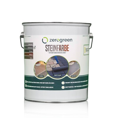 zerogreen Steinfarbe   Wetterfeste Beton- & Pflasterfarbe für Außen