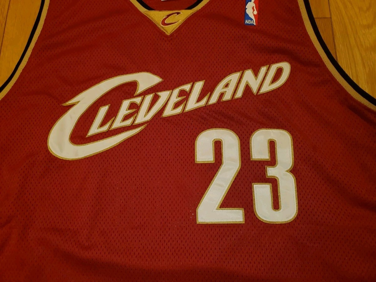 2003 Reebok LeBron James CLEVELAND CAVALIERS Authentic NBA Team