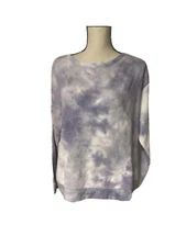 Splendid Thermal Long Sleeve Top Purple Tie Dye M Casual Lounge