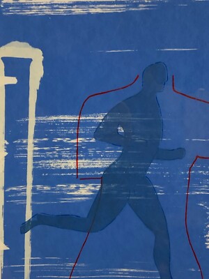 Peter van der Akker Limitierte Farblithographie Down the Avenue Papier 50x66 cm
