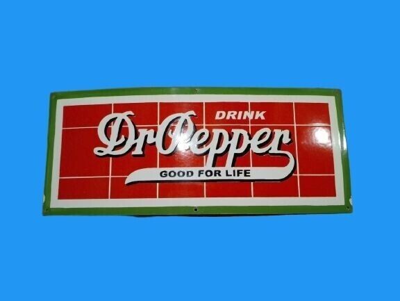 Porcelain DR.Pepper Enamel Sign Size 56x20 Inches