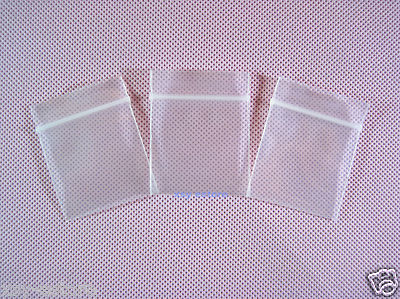 100 Thick Mini Storage Poly Zipper Bags 4 Mil_1'' x 1.2''_25 x 30mm SMALL SIZE
