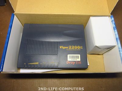 DrayTek Vigor 2200E Broadband Router Switch  - ORIG BOX - INCL PSU