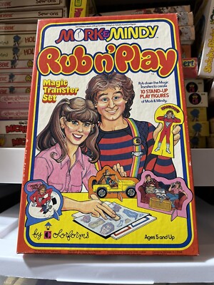 1978 Colorforms Mork & Mindy Rub n' Play Playset Unused MIB