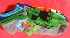 lot of 6 no show socks - MINECRAFT - large 3-9
