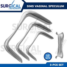 12 Set of SIMS Vaginal Speculum OB/Gynecology Surgical Instruments German Grade