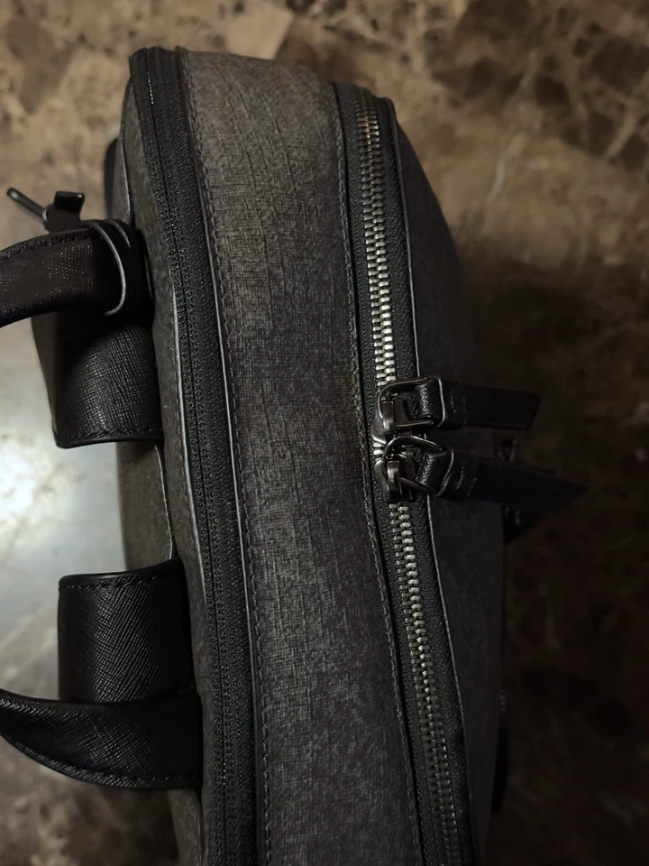 "Mochila para portátil TUMI Hudson Varek gris negra lona bolso de 14""" Foto 3 de 4