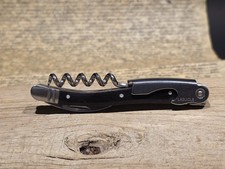 Korkociąg laguiole w stylu vintage z czarnymi uchwytami rogu