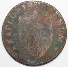 Colonial New Jersey 1787 copper coin well worn cent   #0129