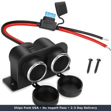 1PCS Cigarette Lighter Socket With Blade Fuse 2-Socket Cigarette Lighter