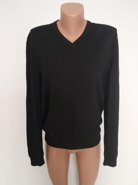 Men Hugo Boss Sweater Black Wool 42 / XL / 50 #N8C4