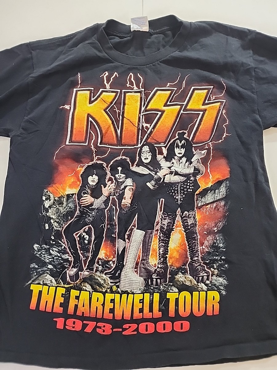 KISS The Farewell 1973-2000 Concert T-Shirt Sz LG Tour Dates