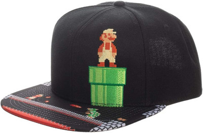 Super Mario 8-Bit Flat Bill Snapback