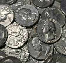 Roll 40 $10 Face Value Full Dates 90% Silver Washington Quarters US Coins A807