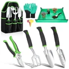 8Piece Heavy Duty Garden Tools Set with NonSlip Grip & Large Bag