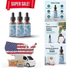 LUV health Zen Drops 3Pack Stress Anxiety Support Drops with Magnesium Glyci...