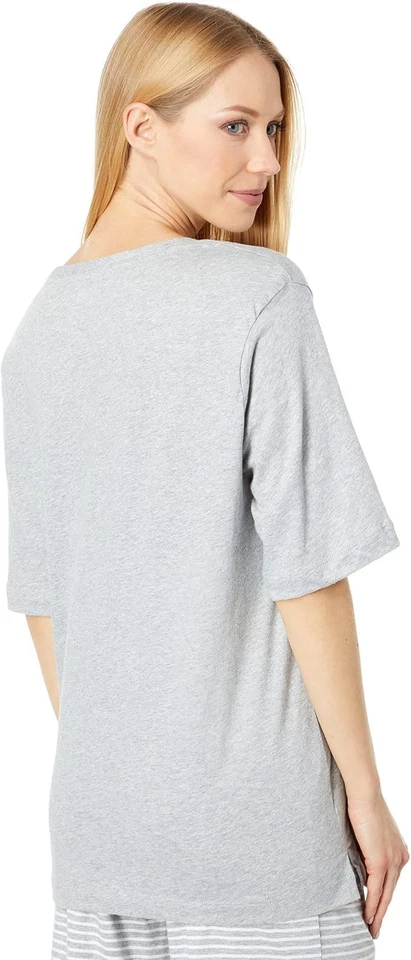 Camiseta para dormir de algodón Jockey - Color: gris medio jaspeado - Talla: mediana Foto 3 de 3